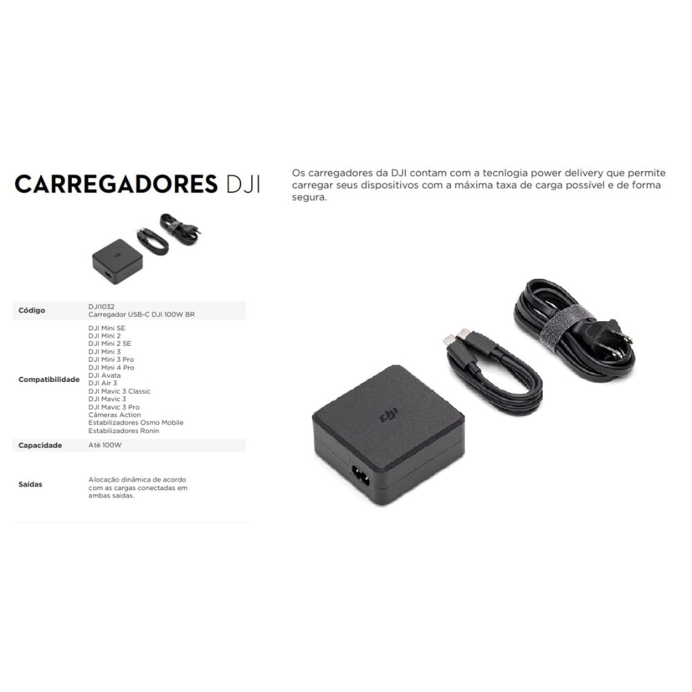 Carregador USB-C DJI 100W - Imagem 4