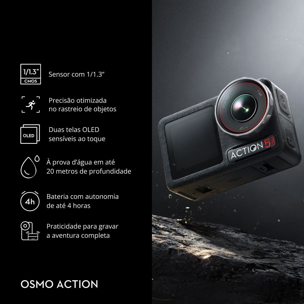 Câmera de Ação DJI Osmo Action 5 Pro — Standard Combo - Imagem 2