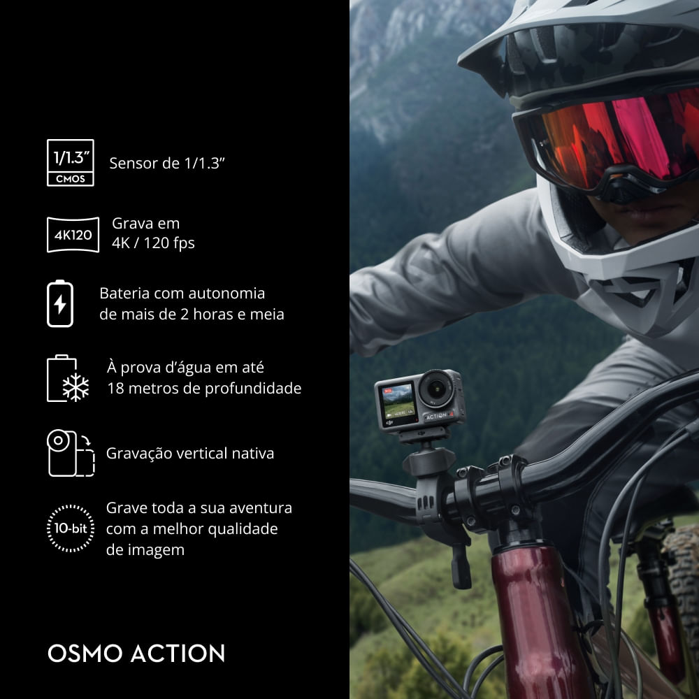 Câmera de Ação DJI Osmo Action 4 — Adventure Combo - Imagem 3
