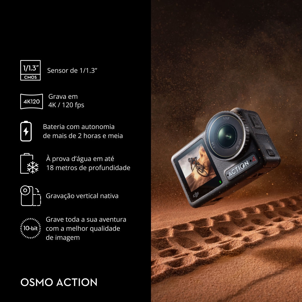 Câmera de Ação DJI Osmo Action 4 — Standard Combo - Imagem 3