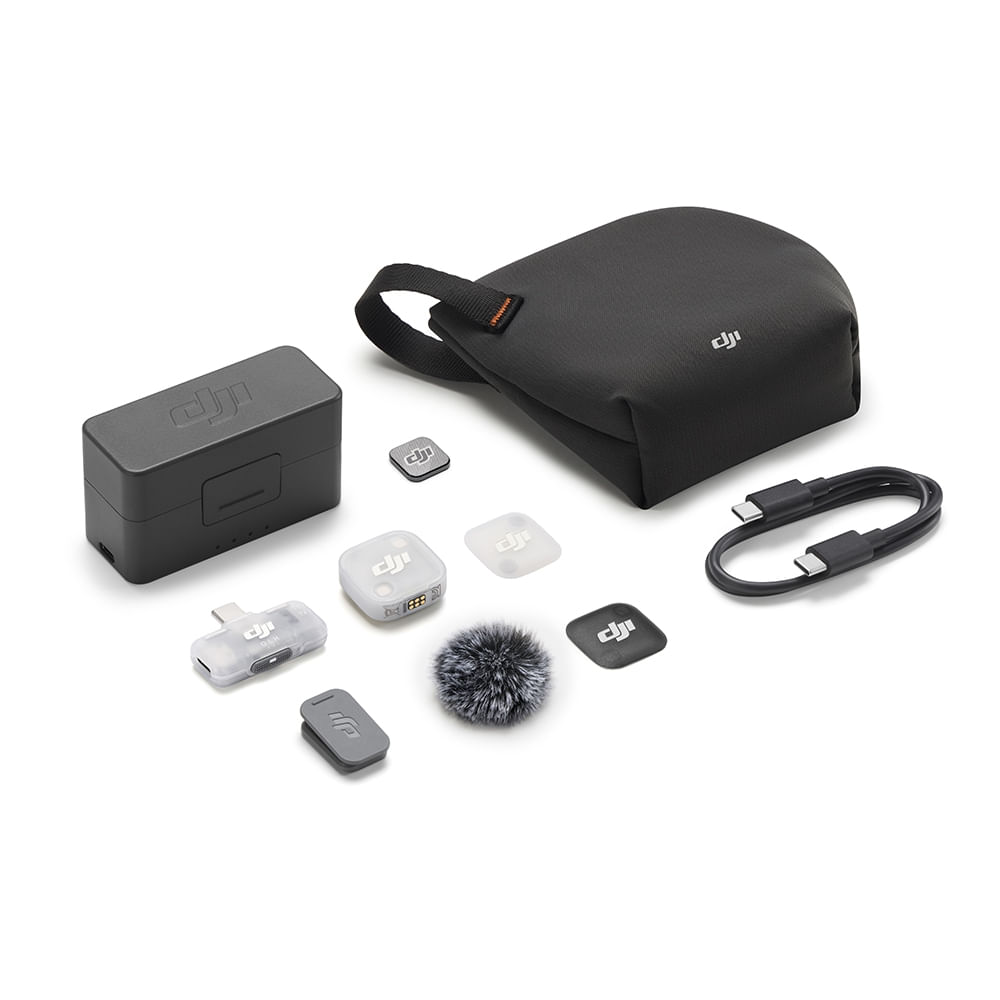 Microfone DJI Mic Mini 2 (1 TX + 1 RX para smartphone + Case)